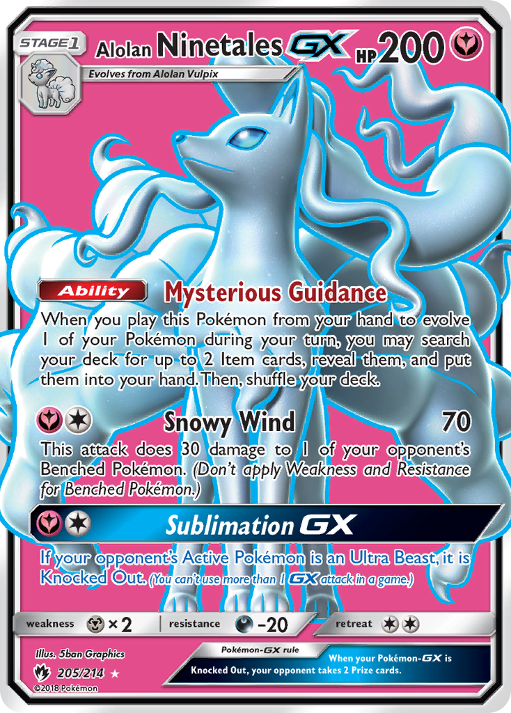 Alolan Ninetales GX (205/214) [Sun & Moon: Lost Thunder] | Tabernacle Games