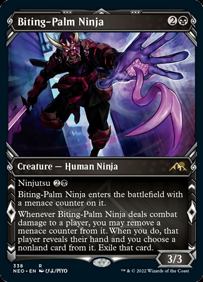 Biting-Palm Ninja (Showcase Ninja) [Kamigawa: Neon Dynasty] | Tabernacle Games