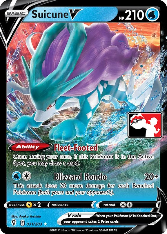 Suicune V (031/203) [Prize Pack Series One] | Tabernacle Games