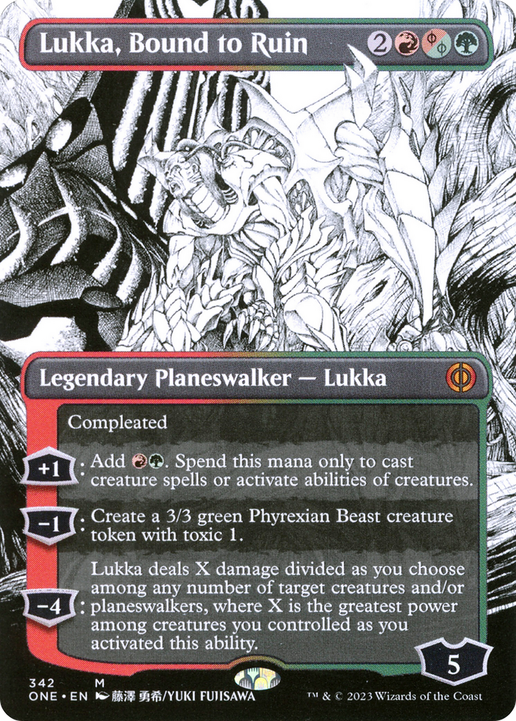 Lukka, Bound to Ruin (Borderless Manga) [Phyrexia: All Will Be One] | Tabernacle Games