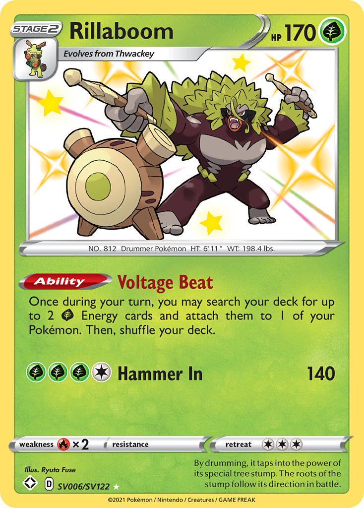 Rillaboom (SV006/SV122) [Sword & Shield: Shining Fates] | Tabernacle Games