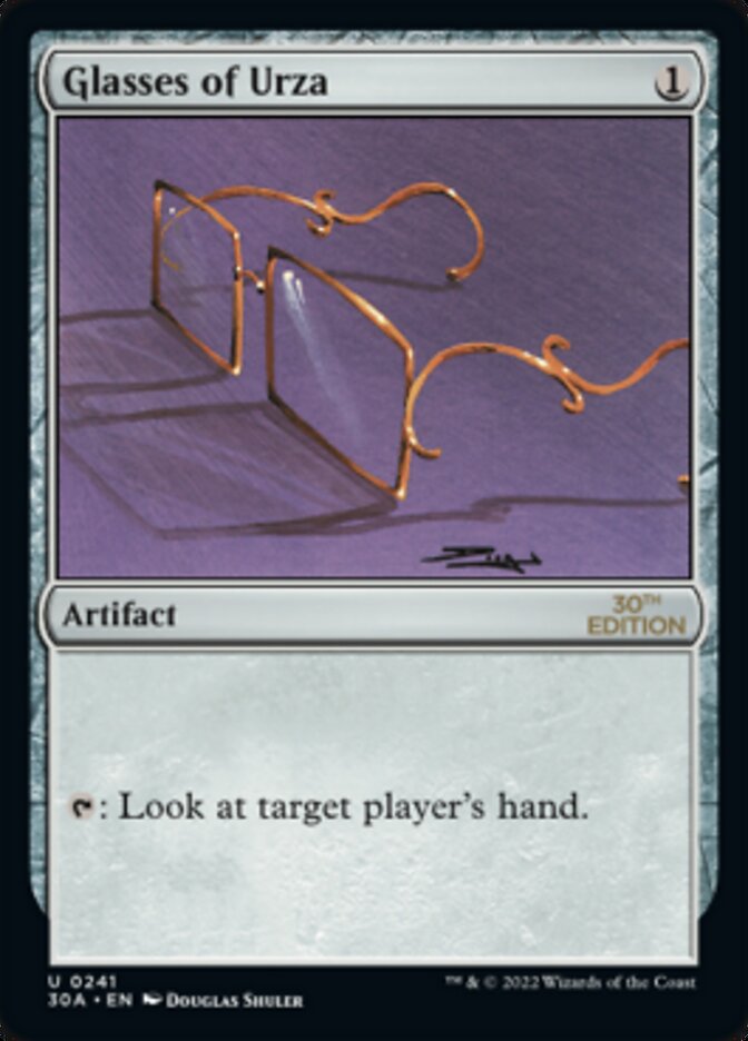Glasses of Urza [30th Anniversary Edition] | Tabernacle Games