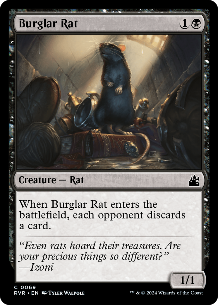 Burglar Rat [Ravnica Remastered] | Tabernacle Games