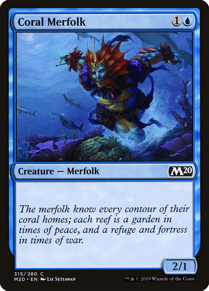 Coral Merfolk [Core Set 2020] | Tabernacle Games