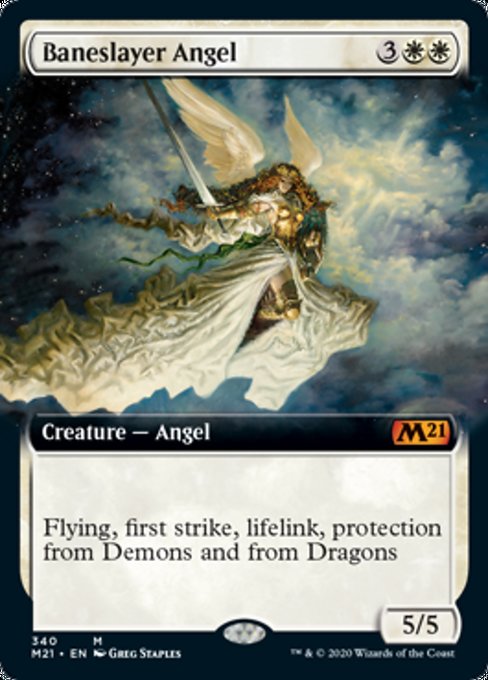 Baneslayer Angel (Extended Art) [Core Set 2021] | Tabernacle Games