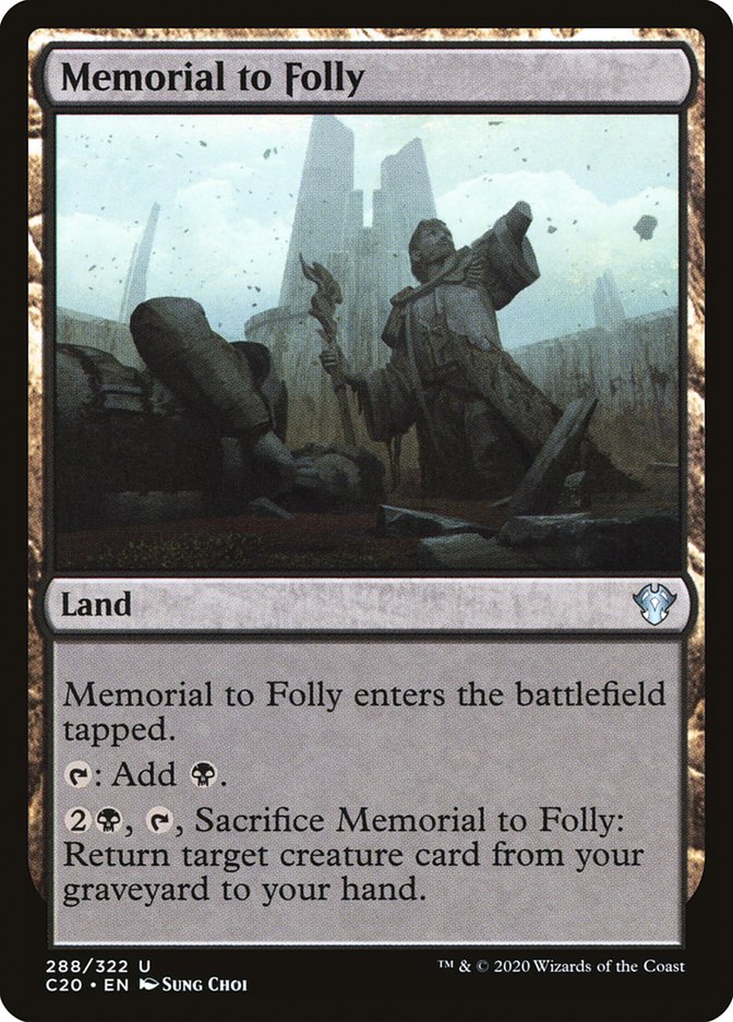 Memorial to Folly [Commander 2020] | Tabernacle Games