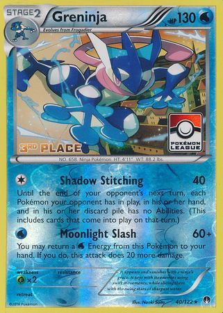 Greninja (40/122) (League Promo 3rd Place) [XY: BREAKpoint] | Tabernacle Games