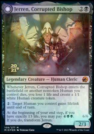Jerren, Corrupted Bishop // Ormendahl, the Corrupted [Innistrad: Midnight Hunt Prerelease Promos] | Tabernacle Games