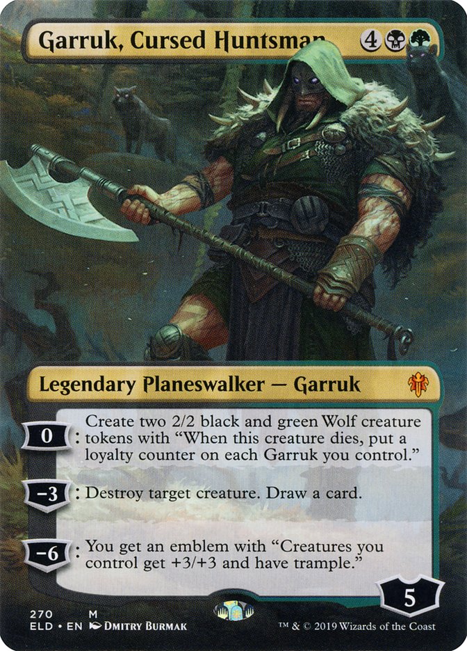 Garruk, Cursed Huntsman (Borderless) [Throne of Eldraine] | Tabernacle Games