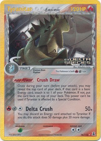 Tyranitar (16/113) (Delta Species) (Stamped) [EX: Delta Species] | Tabernacle Games