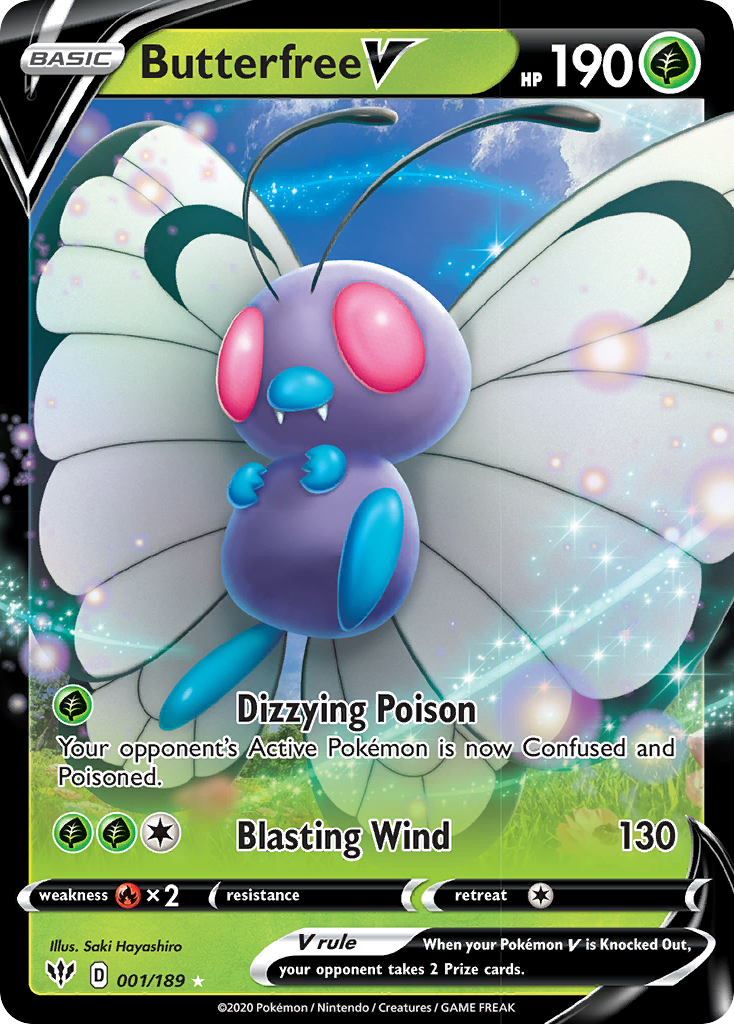 Butterfree V (001/189) [Sword & Shield: Darkness Ablaze] | Tabernacle Games