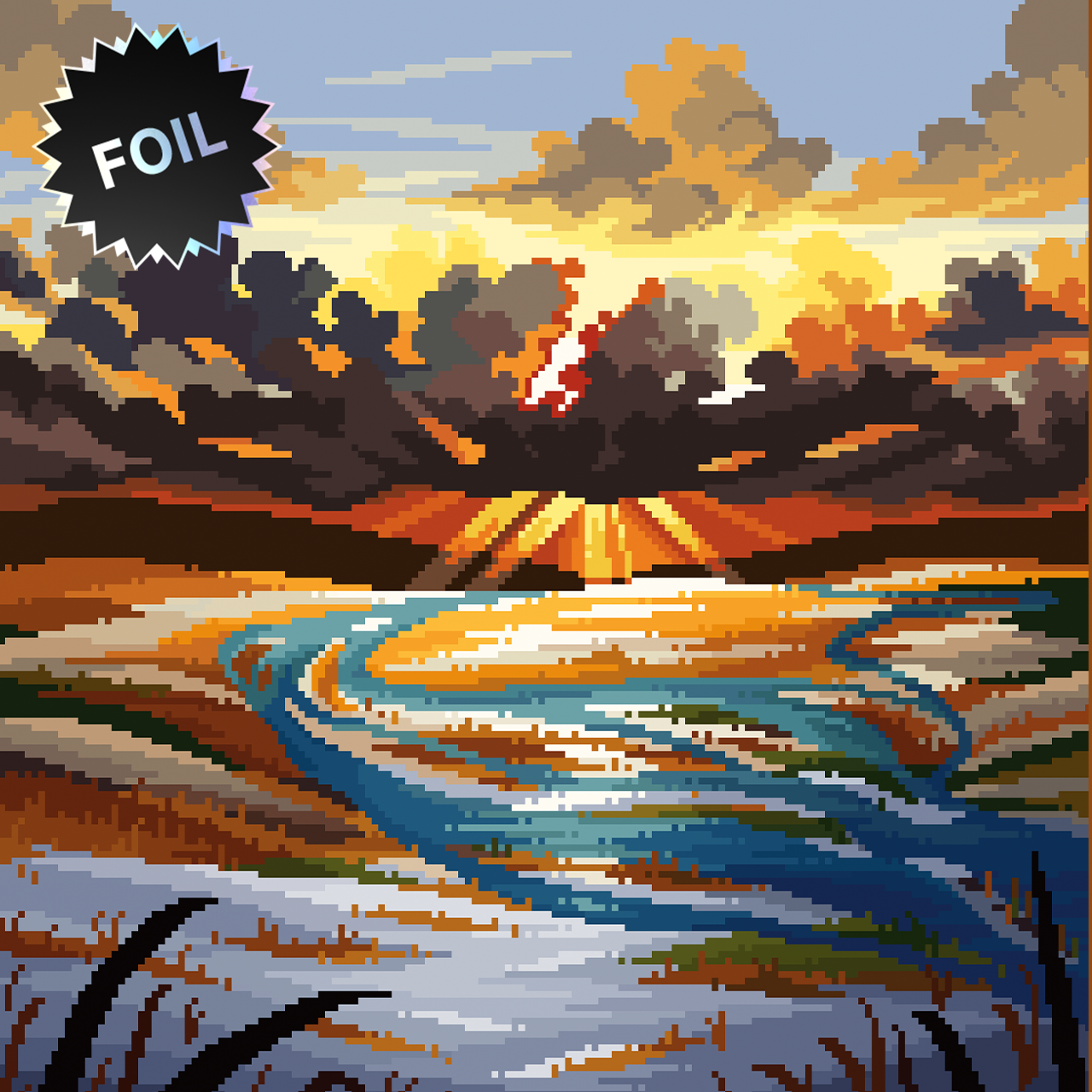 Secret Lair: PixelSnowLands.jpg | Foil Edition | Tabernacle Games