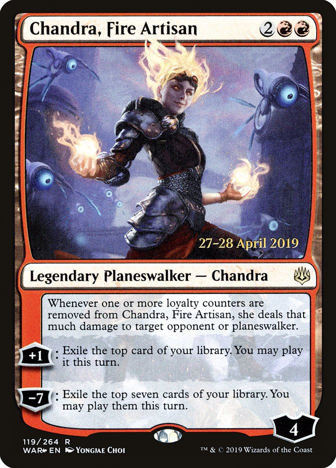 Chandra, Fire Artisan  [War of the Spark Prerelease Promos] | Tabernacle Games