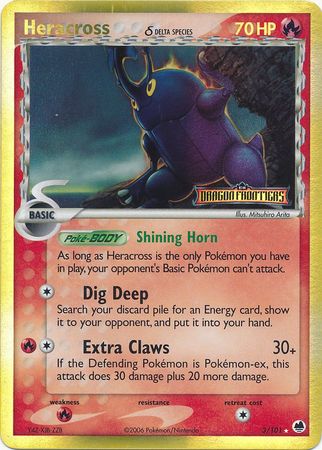 Heracross (3/101) (Delta Species) (Stamped) [EX: Dragon Frontiers] | Tabernacle Games