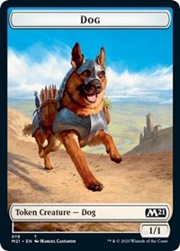 Dog // Weird Double-sided Token [Core Set 2021 Tokens] | Tabernacle Games