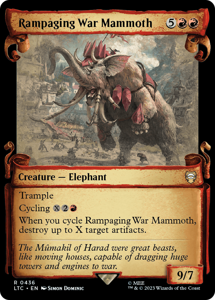 Rampaging War Mammoth [The Lord of the Rings: Tales of Middle-Earth Commander Showcase Scrolls] | Tabernacle Games