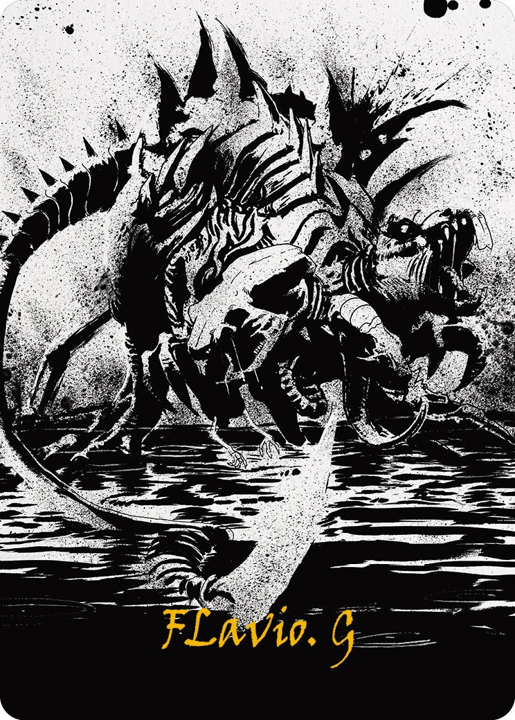 Karumonix, the Rat King Art Card (Gold-Stamped Signature) [Phyrexia: All Will Be One Art Series] | Tabernacle Games