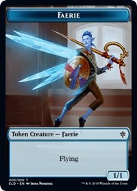 Faerie // Food (15) Double-sided Token [Throne of Eldraine Tokens] | Tabernacle Games