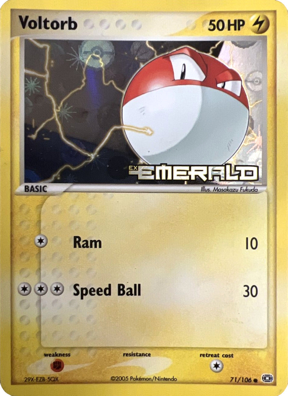 Voltorb (71/106) (Stamped) [EX: Emerald] | Tabernacle Games