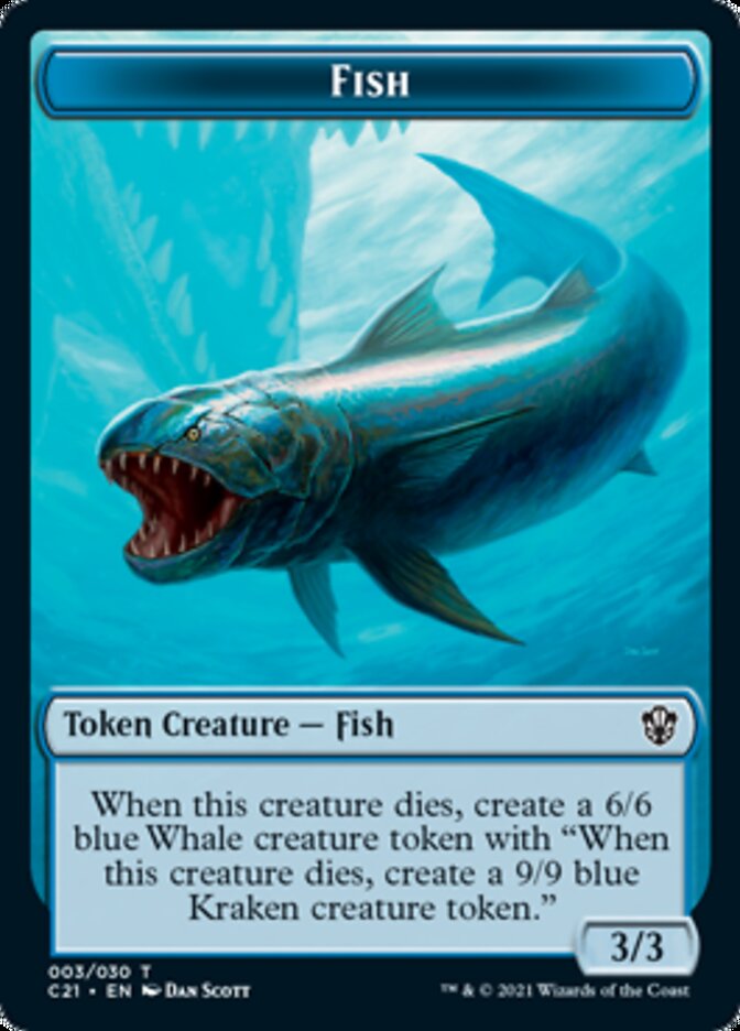 Beast (010) // Fish Token [Commander 2021 Tokens] | Tabernacle Games