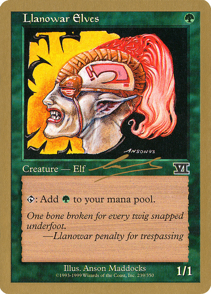 Llanowar Elves (Nicolas Labarre) [World Championship Decks 2000] | Tabernacle Games
