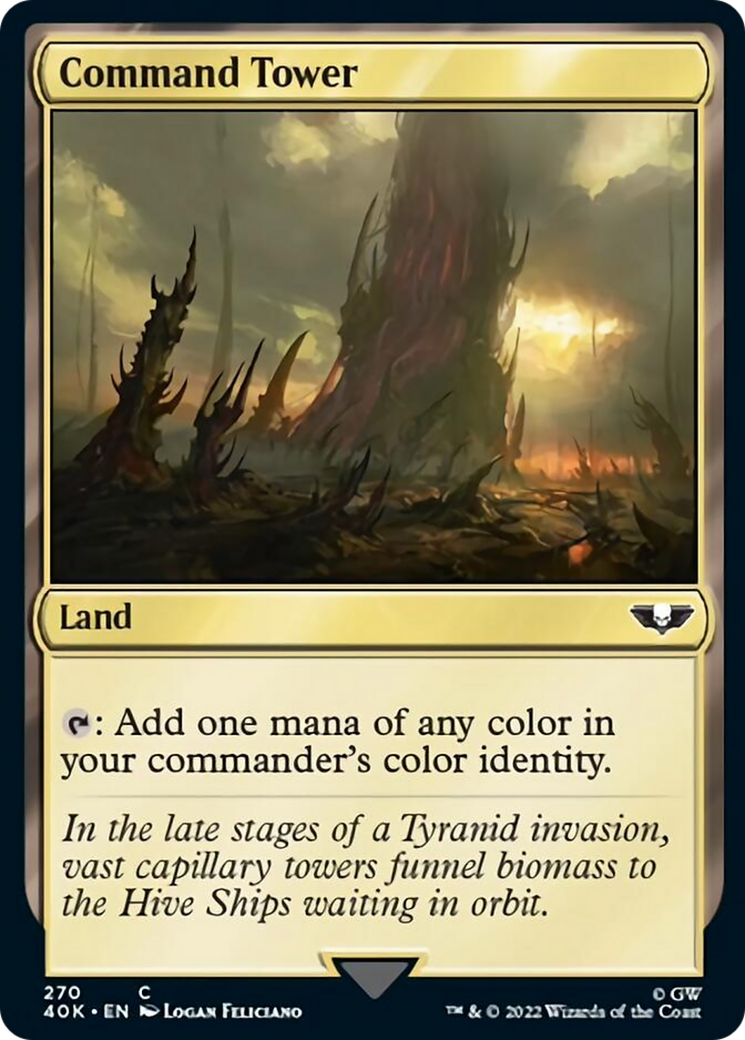 Command Tower (270) (Surge Foil) [Universes Beyond: Warhammer 40,000] | Tabernacle Games