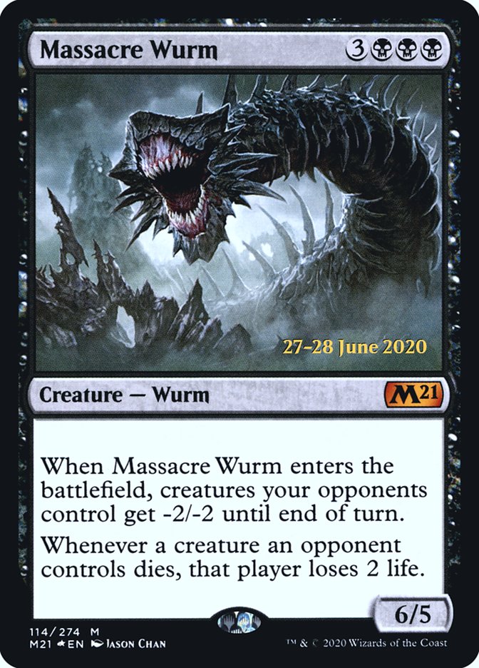 Massacre Wurm  [Core Set 2021 Prerelease Promos] | Tabernacle Games