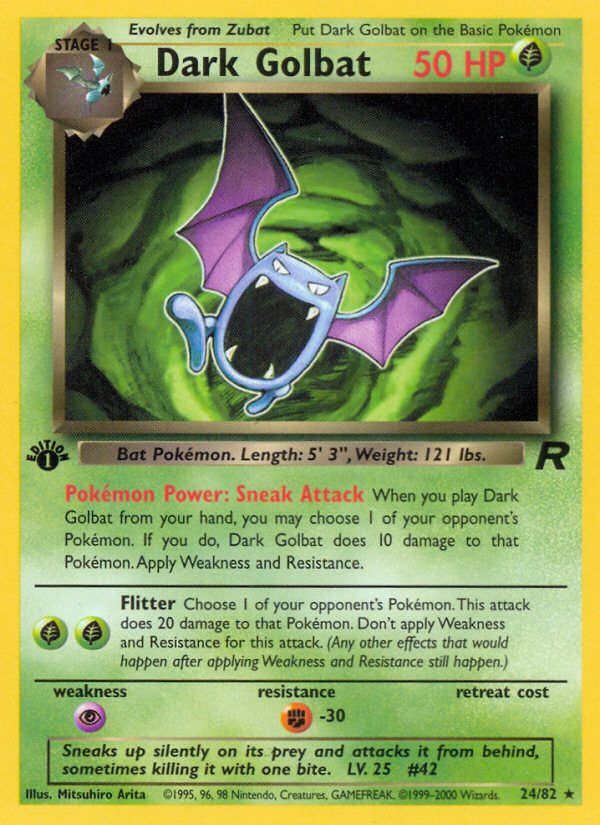 Dark Golbat (24/82) [Team Rocket 1st Edition] | Tabernacle Games