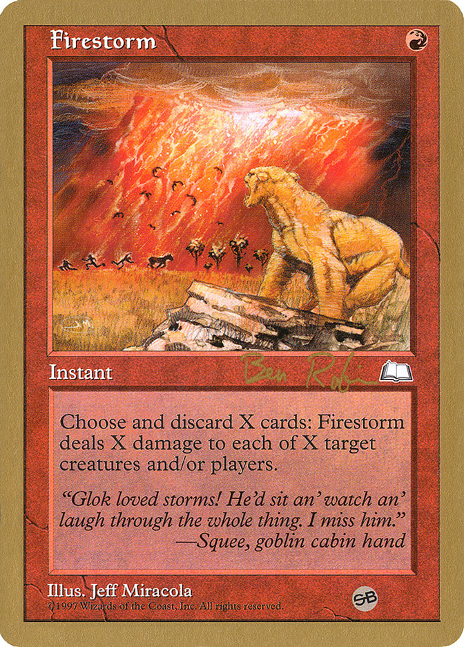 Firestorm (Ben Rubin) (SB) [World Championship Decks 1998] | Tabernacle Games