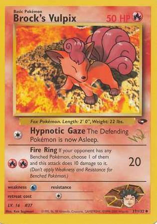 Brock's Vulpix (37/132) (W Stamped Promo) [Gym Challenge Unlimited] | Tabernacle Games