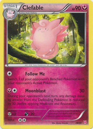 Clefable (28/30) [XY: Trainer Kit 1 - Wigglytuff] | Tabernacle Games