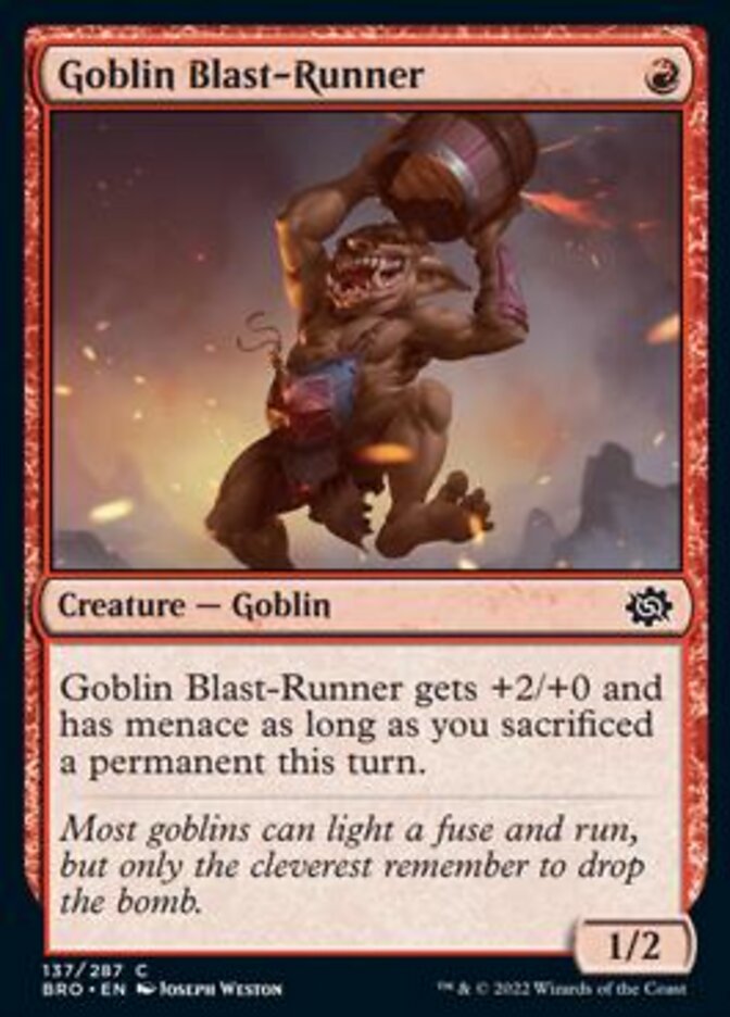 Goblin Blast-Runner [The Brothers' War] | Tabernacle Games