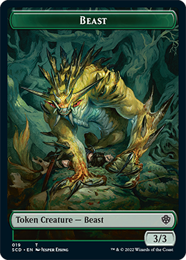 Beast // Beast Double-Sided Token [Starter Commander Decks] | Tabernacle Games