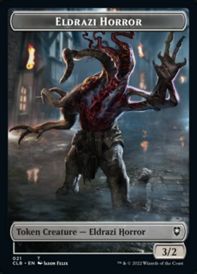 Horror // Eldrazi Horror Double-sided Token [Commander Legends: Battle for Baldur's Gate Tokens] | Tabernacle Games