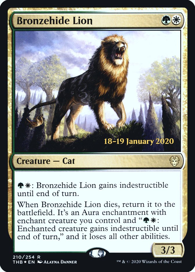 Bronzehide Lion [Theros Beyond Death Prerelease Promos] | Tabernacle Games