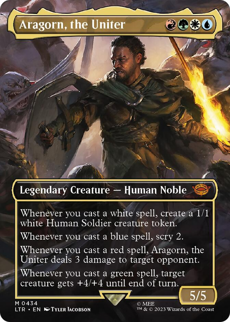 Aragorn, the Uniter (Borderless Alternate Art) [The Lord of the Rings: Tales of Middle-Earth] | Tabernacle Games