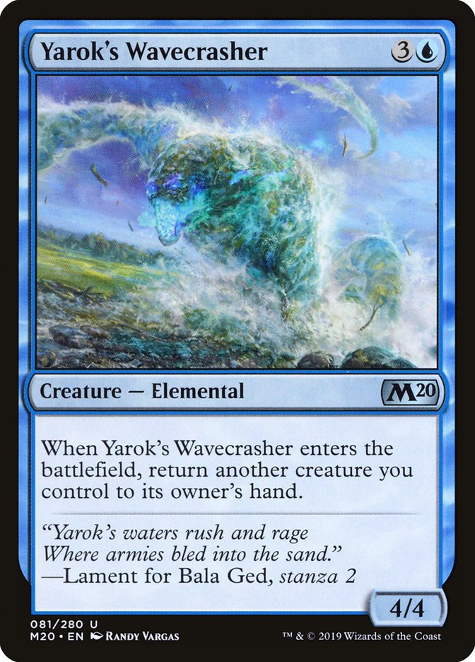 Yarok's Wavecrasher [Core Set 2020] | Tabernacle Games