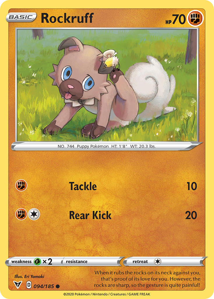 Rockruff (094/185) [Sword & Shield: Vivid Voltage] | Tabernacle Games