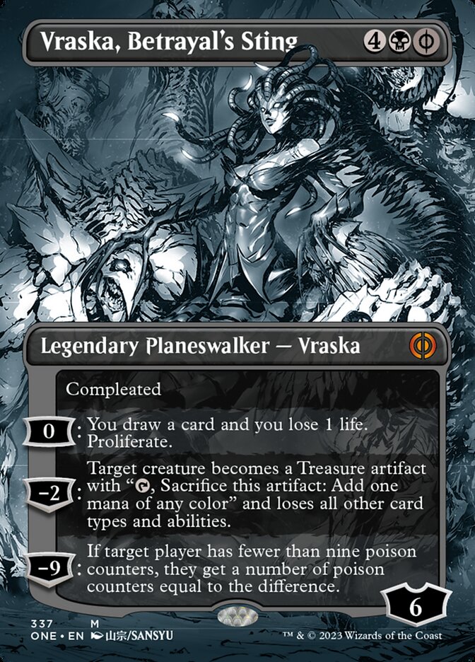 Vraska, Betrayal's Sting (Borderless Manga) [Phyrexia: All Will Be One] | Tabernacle Games