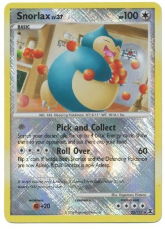 Snorlax (33/111) (League Promo) [Platinum: Rising Rivals] | Tabernacle Games