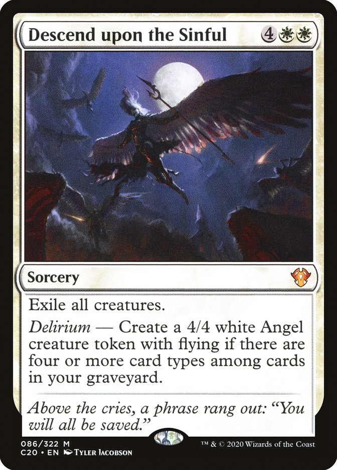 Descend upon the Sinful [Commander 2020] | Tabernacle Games