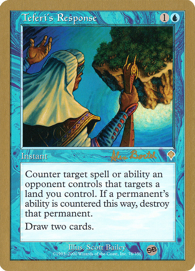 Teferi's Response (Alex Borteh) (SB) [World Championship Decks 2001] | Tabernacle Games