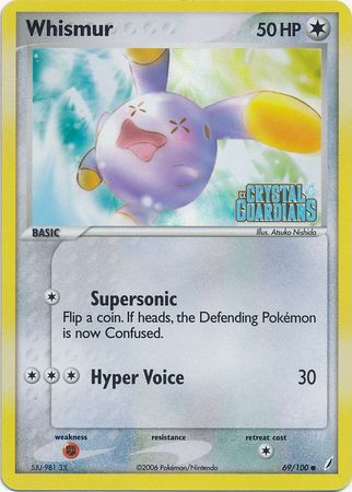 Whismur (69/100) (Stamped) [EX: Crystal Guardians] | Tabernacle Games