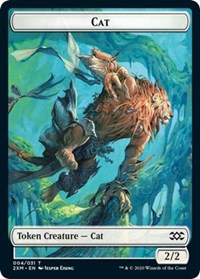 Cat // Copy Double-sided Token [Double Masters Tokens] | Tabernacle Games