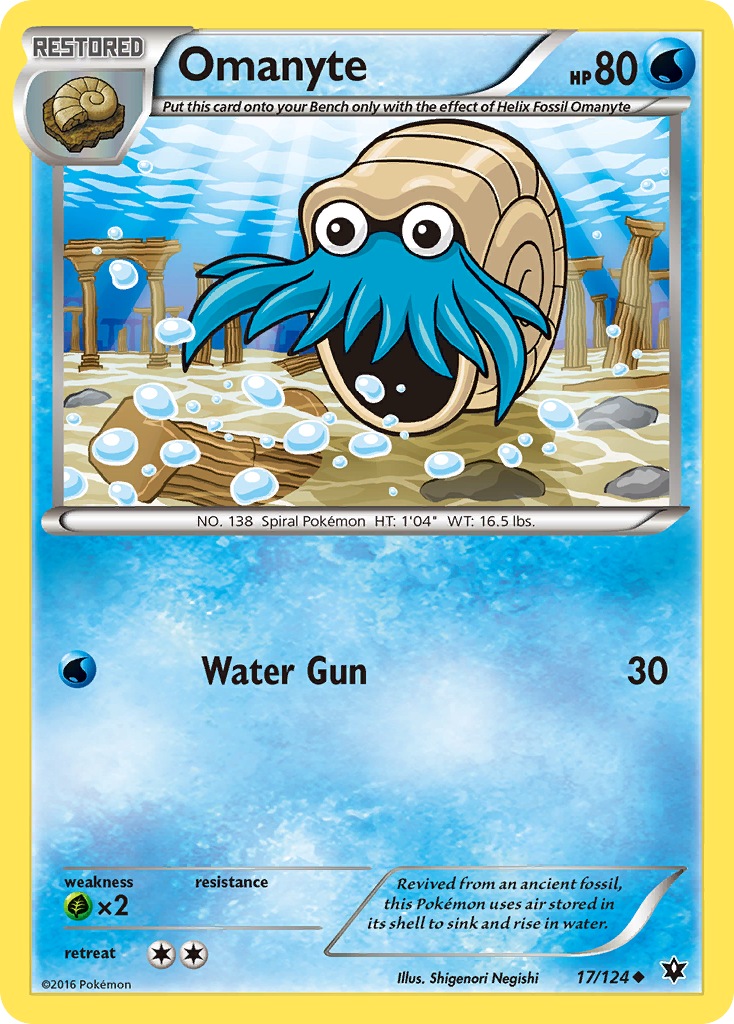 Omanyte (17/124) [XY: Fates Collide] | Tabernacle Games