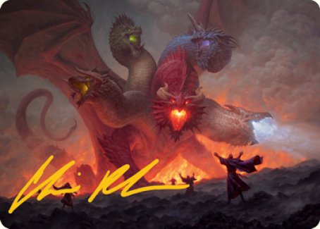 Tiamat Art Card (Gold-Stamped Signature) [Dungeons & Dragons: Adventures in the Forgotten Realms Art Series] | Tabernacle Games