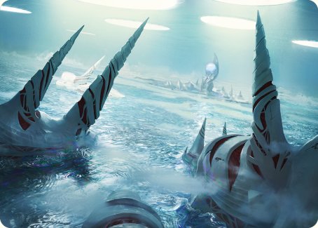 Seachrome Coast Art Card [Phyrexia: All Will Be One Art Series] | Tabernacle Games