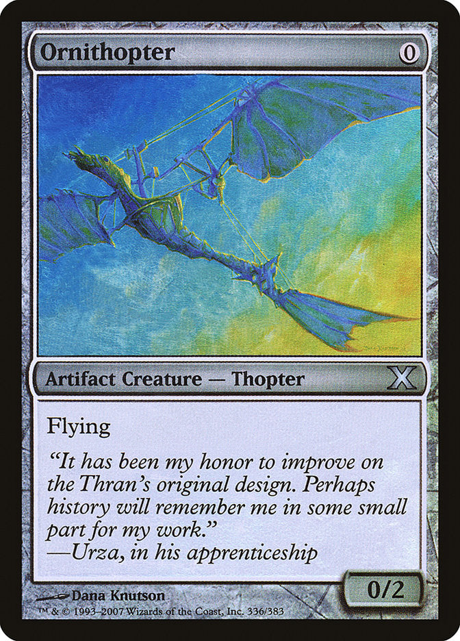 Ornithopter (Premium Foil) [Tenth Edition] | Tabernacle Games