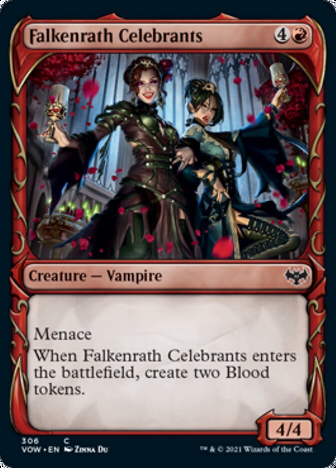 Falkenrath Celebrants (Showcase Fang Frame) [Innistrad: Crimson Vow] | Tabernacle Games