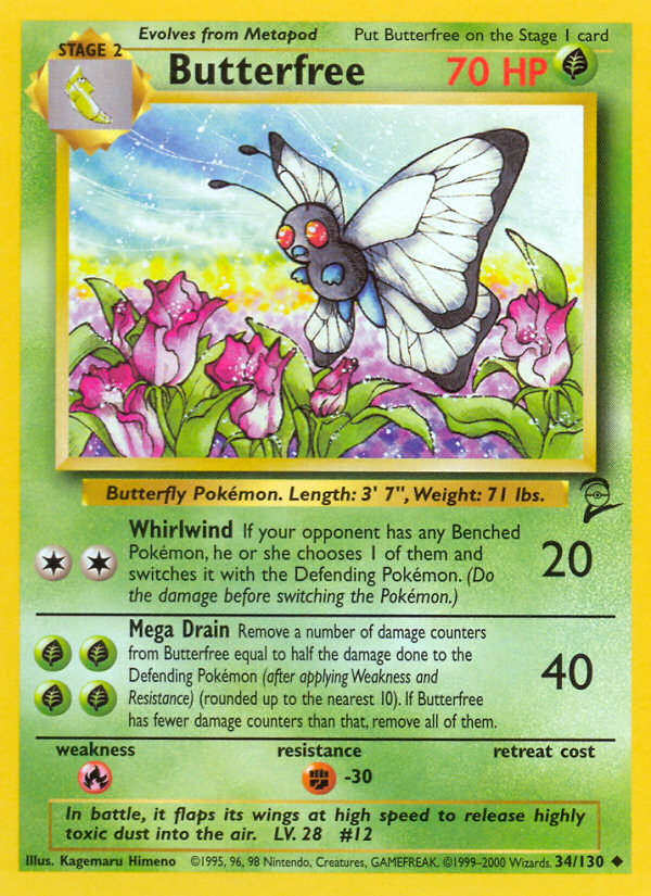 Butterfree (34/130) [Base Set 2] | Tabernacle Games